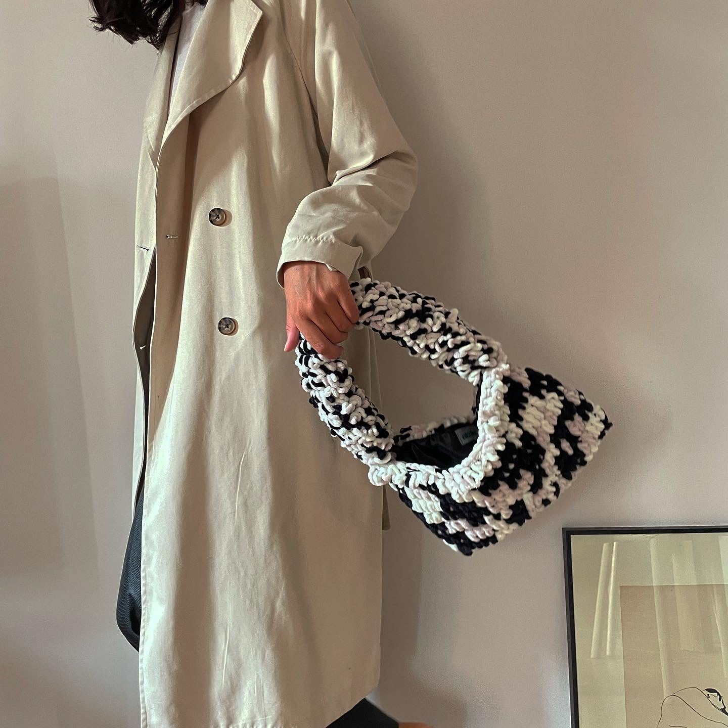 Velvet Dream Bag / Bianco e nero